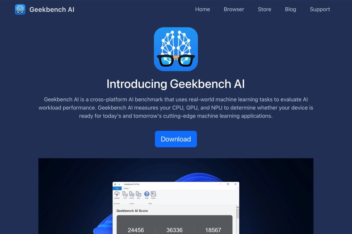 Geekbench kini miliki Benchmark AI